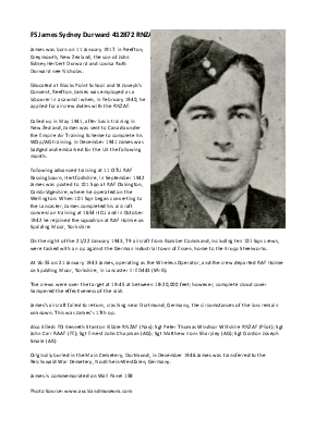 A preview of a PDF biography for Durward, James Sydney